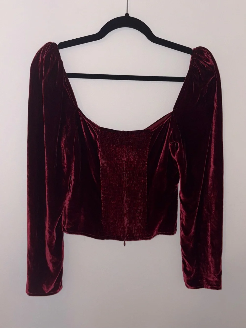 Reformation Monroe Velvet Top in Chianti Size 2